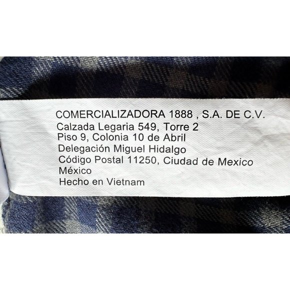 Vineyard Vines Shirt Mens M Blue Gingham Flannel Tucker Button Down Logo Classic - Picture 8 of 8